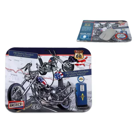 Podkładka pod myszkę Carmani 22x18cm - Harley Davidson, Captain America